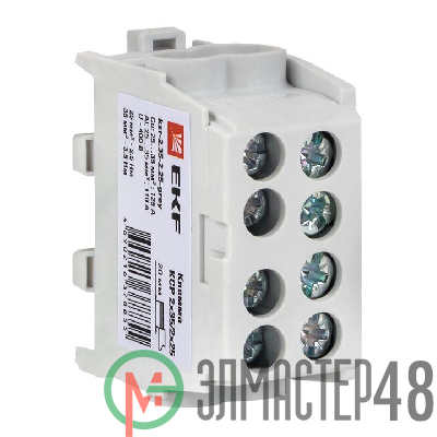 Клемма распределительная КСР с двойным винтом 2х35/2х25 сер. PROxima EKF ksr-2.35-2.25-grey