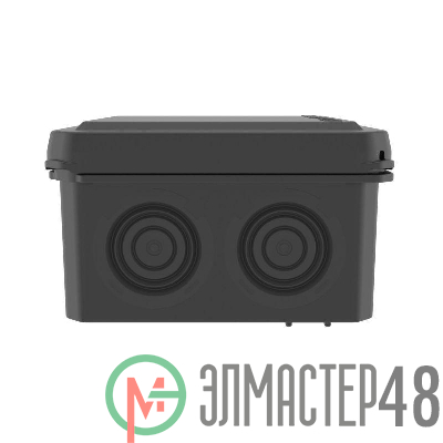 Коробка ответвительная с 8+2 кабельными вводами d20/20мм IP55 70х70х40мм черн. DKC 53770B