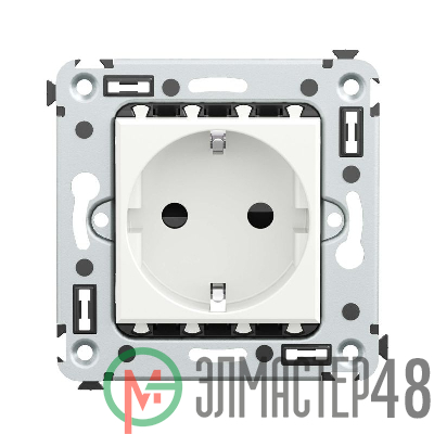 Розетка 3п 2P+E СП Avanti "Белое облако" защ. шторки DKC 4400003