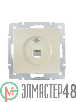 Розетка телефонная СП Vesna евро стандарт механизм крем. LEZARD 742-0388-137