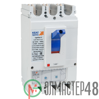 Выключатель автоматический OptiMat D630N TM400 УХЛ3 КЭАЗ 291466