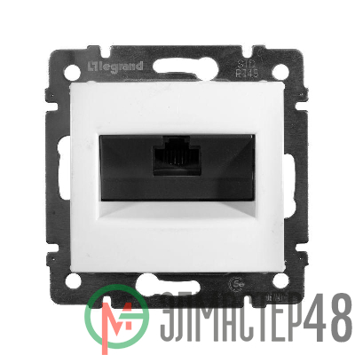 Механизм розетки информ. 1-м СП Valena RJ45 CAT.5E UTP на винтах бел. Leg 774238