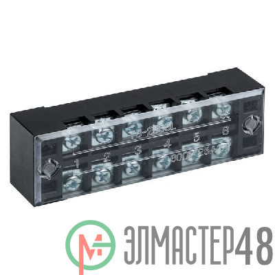Терминал клеммный TB-2506 до 2.5кв.мм 25А 6 клеммных пар EKF tb-2506