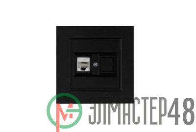 Розетка компьютерная Karea черн. Makel 56054035