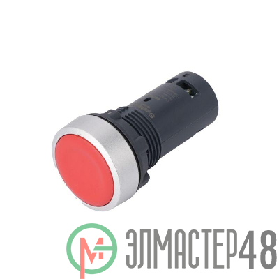 Кнопка моноблочная SB7 22мм с возвратом металл 1НО+1НЗ IP65 красн. SE SB7EA45
