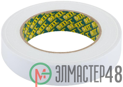 Лента клеящая 2-х сторонняя монтажная на вспененной основе 25ммх5м бел. FIT 11787