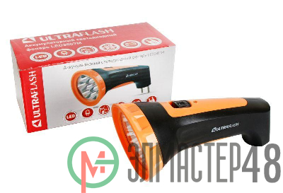 Фонарь LED 3807M (аккум. 220В черн./жел. 7 LED 2 режима SLA пласт. коробка) Ultraflash 12868