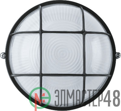 Светильник ЛОН 94 812 NBL-R2-60-E27/BL 1х60Вт E27 IP54 (аналог НПБ 1302 черн. круг с решеткой 60Вт) Navigator 94812