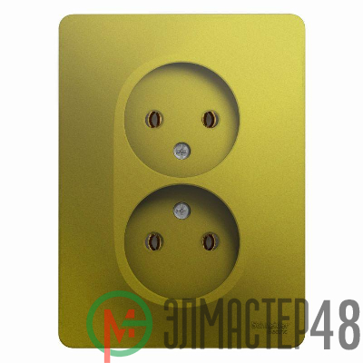 Розетка 2-м СП Glossa 16А IP20 без заземл. в сборе фисташк. SchE GSL001020