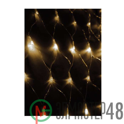 Гирлянда Сеть 1.8х1.7м 240LED с контроллером (разные режимы мигания) шнур 3м IP20 тепл. бел. Космос KOC_NET240LED_W