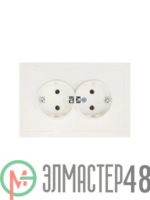 Розетка 2-мест. с/з СП ZIMA IP20 16А ПБТ безвинт. зажим слон. кость LEZARD 704-9000-127BQC
