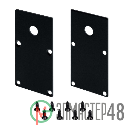 Заглушка LINE-S-3667 BLACK с отверстием металл (комплект) Arlight 042915