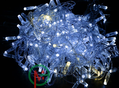 Гирлянда "Нить" 10м 100LED бел. IP44 провод прозр. 230В мерцание транзит IEK LGDU121-2-100-10-T-S-44