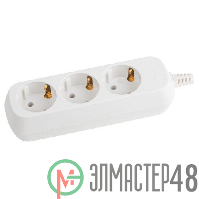 Колодка удлинителя KX-3e 3-м с зазeмл. ЭРА Б0028338