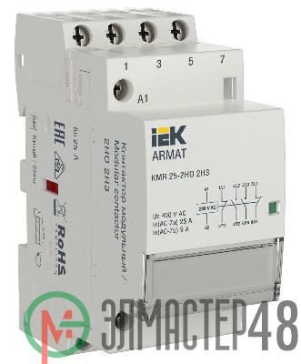 Контактор модульный KMR 25А 230В AC 2НО 2НЗ ARMAT IEK AR-KMR10-025-22-230