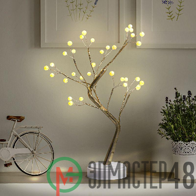 Светильник декоративный Жемчужное дерево 36LED тепл. бел. IP20 В=45см 3хAA Эра Б0051949