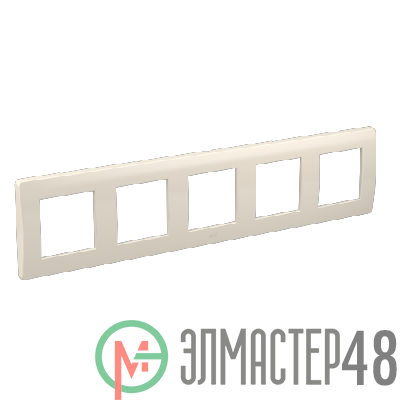 Рамка 5-м 5х2мод. Brava сл. кость RAL9001 DKC 75015O