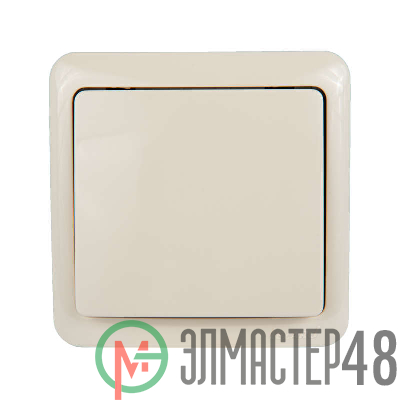 Выключатель 1-кл. ОП VIOLA 10А IP20 крем. LEZARD 751-0300-100