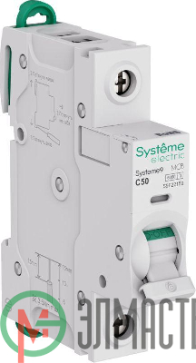 Выключатель автоматический 1п C 50А 6кА Systeme9 230В SE S9F22150