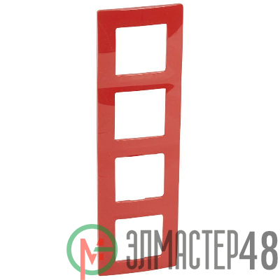 Рамка 4-м Etika красн. Leg 672534