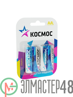 Элемент питания алкалиновый LR LR6 BP-4 (блист.4шт) Космос KOCLR64BL_classic