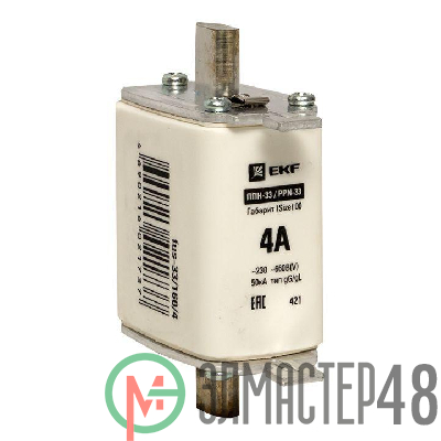 Вставка плавкая ППН-33 160/4А габарит 00 PROxima EKF fus-33/160/4