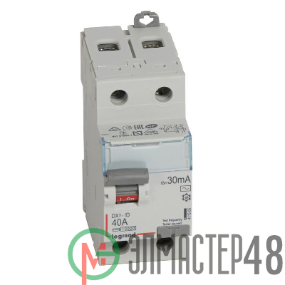 Выключатель дифференциального тока (УЗО) 2п 40А 30мА тип AC DX3 Leg 411505