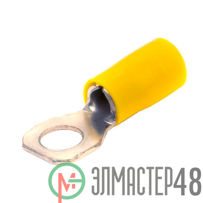 Наконечник кольц. изол. 2.5-6кв.мм отв. d6.2мм жел. (уп.50шт) DKC 2C6P