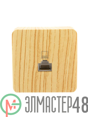 Розетка компьютерная 1-м ОП VIOLA беленый дуб LEZARD 751-5200-139