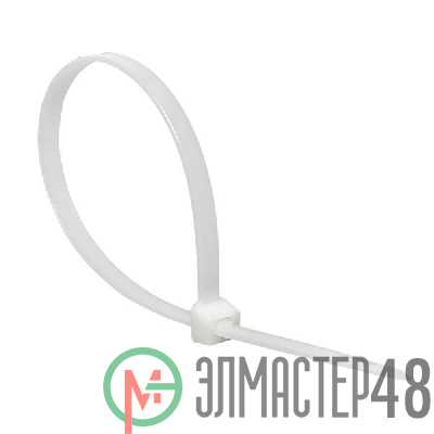 Хомут кабельный 4.8х300 нейл. бел. (уп.100шт) EKF plc-c-4.8x300