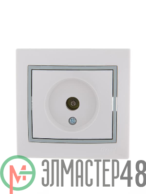 Розетка TV СП Мира оконечная бел./сер. Lezard 701-0215-130