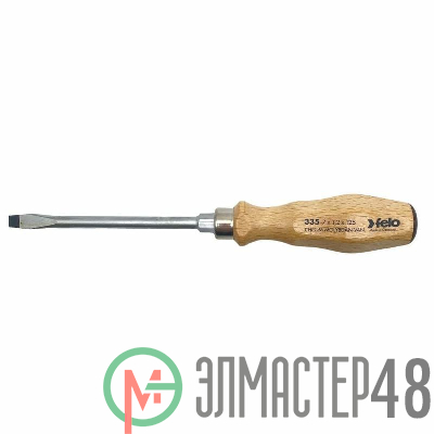 Отвертка с деревянной рукояткой ударная SL 7.0Х1.2 FELO 33506590