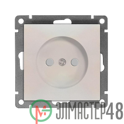 Розетка 1-м СП Афина 16А IP20 без заземл. защ. шторки механизм жемчуж. Universal A0047-OBr