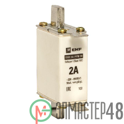 Вставка плавкая ППН-33 100/2А габарит 00C PROxima EKF fus-33/100/2