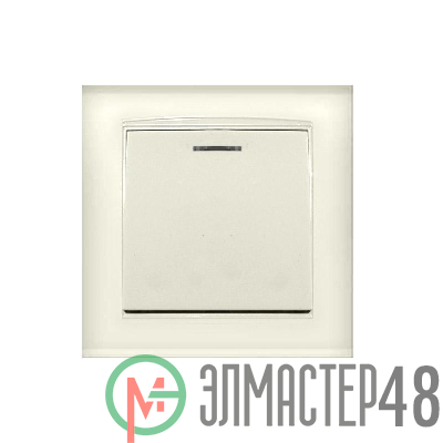 Выключатель 1-кл. СП Бриллиант 10А IP20 с подсветкой сл. кость Universal 7948615