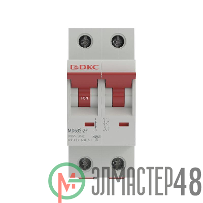 Выключатель автоматический модульный 2п D 50А 4.5кА YON max MD63S YON MD63S-2PD50