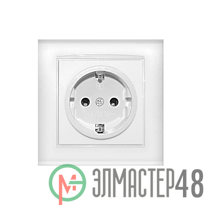 Розетка 1-м СП Бриллиант с заземл. бел. UNIVersal 7947625