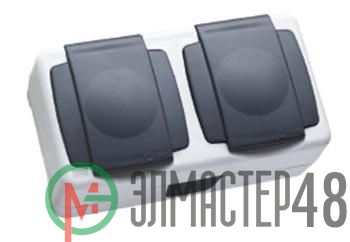 Розетка 2-м с заземл. с защ. крышкой Makel 37064201