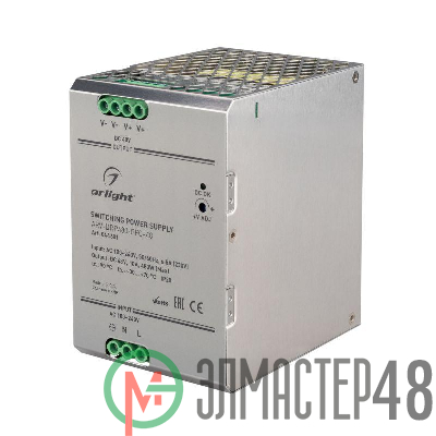 Блок питания ARV-DRP480-PFC-48 (48В 10А 480Вт) IP20 металл Arlight 044601