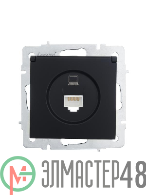Розетка компьютерная 1-м СП Vesna механизм черн. бархат LEZARD 742-4288-139