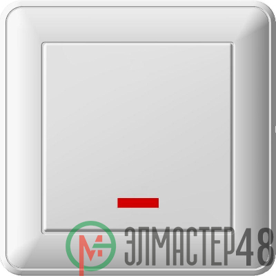 Выключатель 1-кл. СП W59 16А IP20 с индик. бел. SchE VS116-153-18
