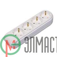 Колодка удлинителя 4-м с заземл. защ. шторки Makel N4210000
