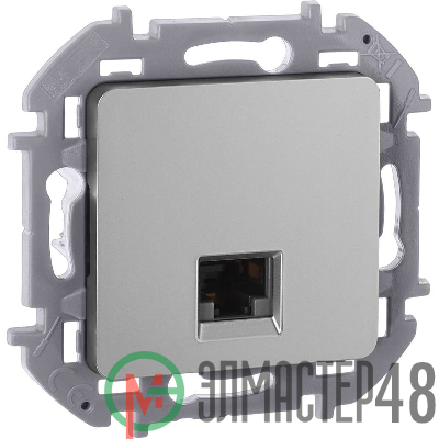 Розетка компьютерная Inspiria RJ45 кат.5E UTP алюм. Leg 673827
