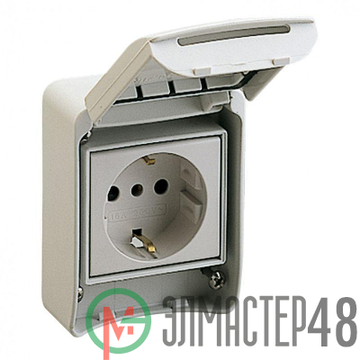 Розетка бытовая 16А 220В 2P+T для Kedra IP65 SchE 81141