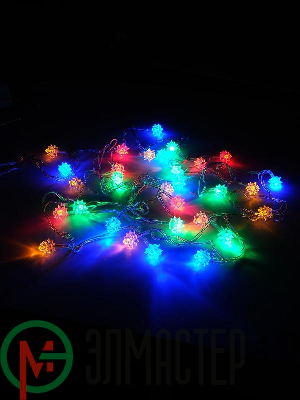 Гирлянда "Цветы" LD030M-FL 30 RGB 1.8м для помещений SHLights 4690601021687