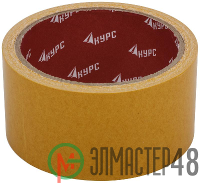 Лента-скотч клейкая двусторонняя 48ммх10м КУРС 11807