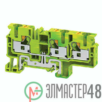 Клемма заземляющая push-in OptiClip CPG-10-TRIPLET-PE-I-(0.5-10)-PEN КЭАЗ 331861