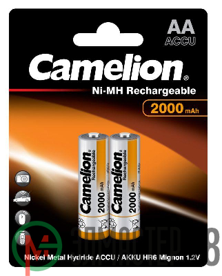 Аккумулятор R6 NI-MN 2000мА.ч BP-2 (блист.2шт) Camelion 3504