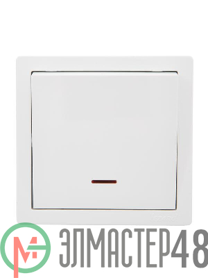 Выключатель 1-клав. LETO с инд. бел. LEZARD 752-0200-111