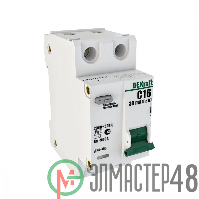 Выключатель авт. диф. тока 1Р+N 40А 30мА AC х-ка С ДИФ-103 4.5кА со вст. защ. от сверхтоков SchE 16017DEK